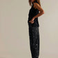 Free People - Deep Trance Shine Embroidered Boyfriend Jeans