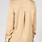 P.Cill - Satin Button Down Shirt With Side Slit