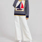 Flat White - Nautical Stripe Sweater