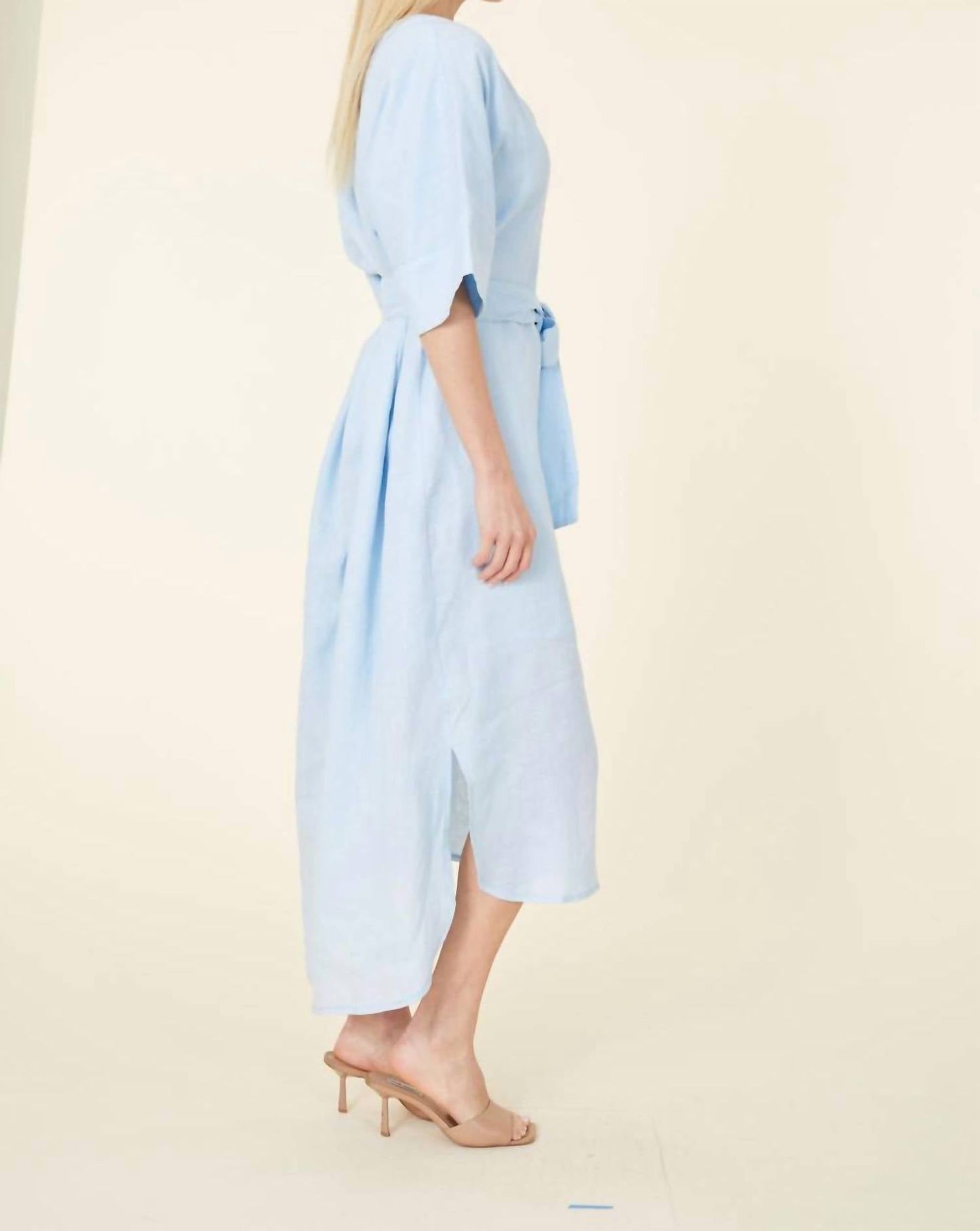 Dolce Cabo - Linen Belted Midi Dress