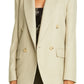 Women's Vince Double Breasted Flannel Blazer, Size 10 - Beige
