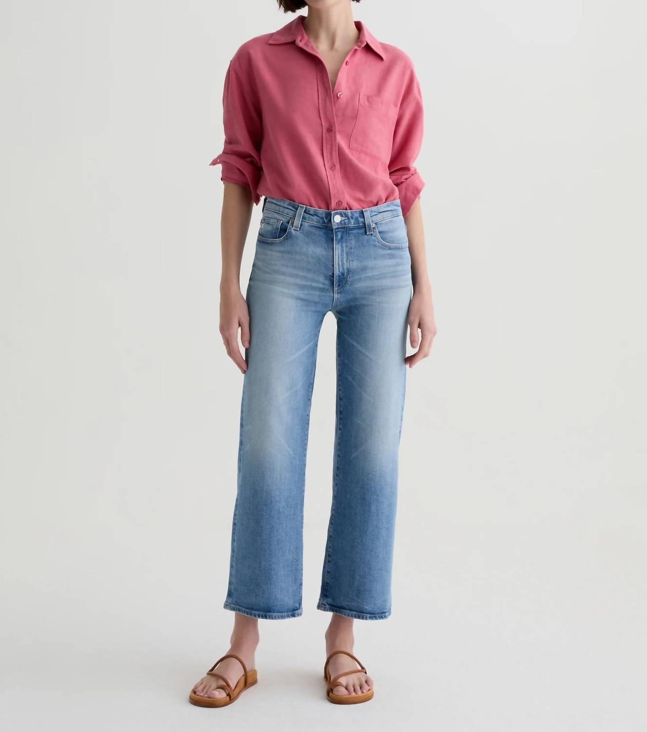 Ag Jeans - Saige Wide Leg Cropped Jeans