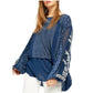 Free People - Indigo Dreams Embroidered Tunic