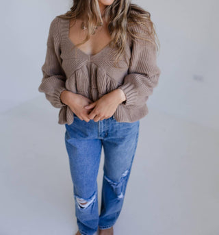 Storia - Peplum Sweater Top