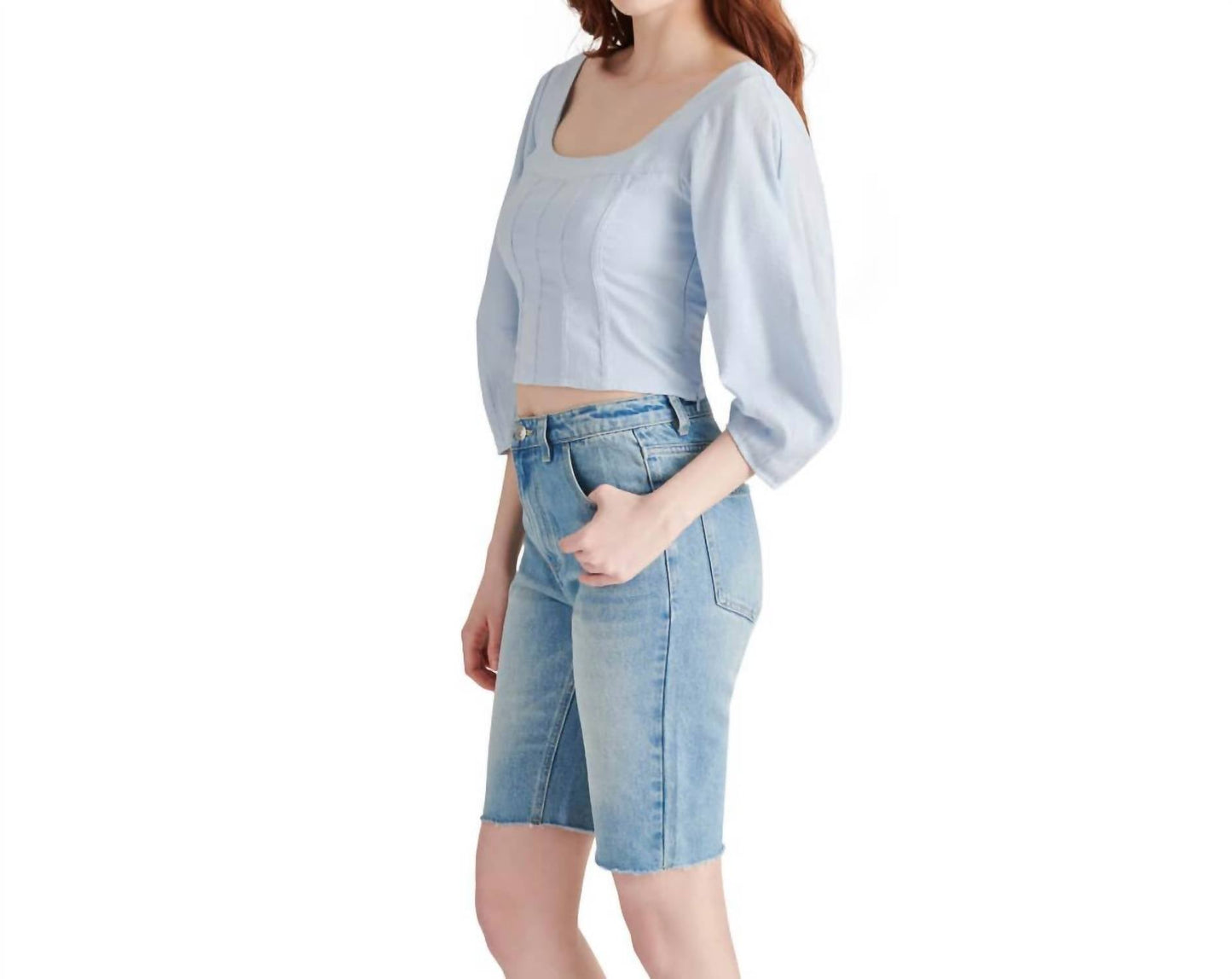 Steve Madden - Shay Smocked Back Crop Top