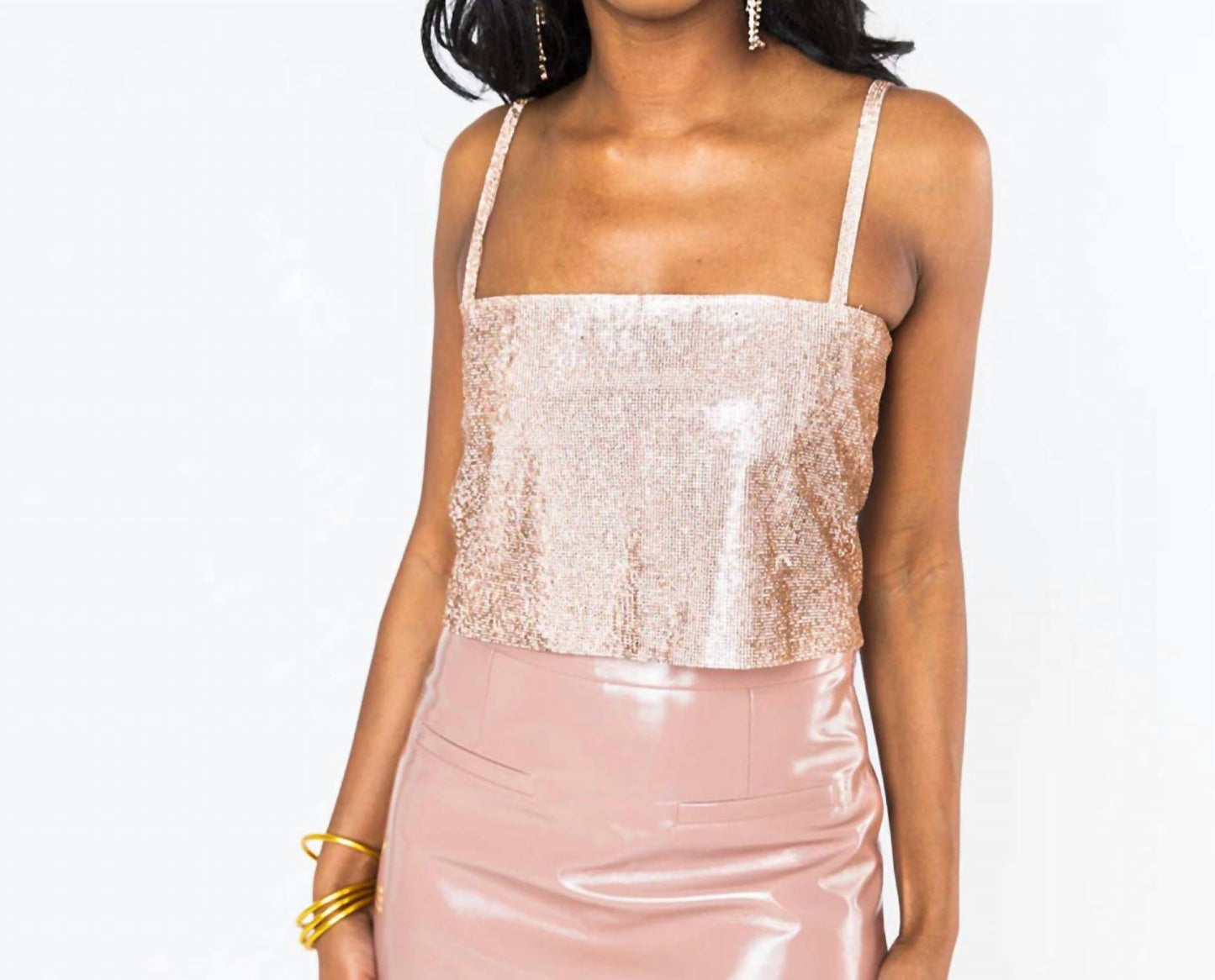 Buddylove - Girly Girl Rhinestone Crop Top