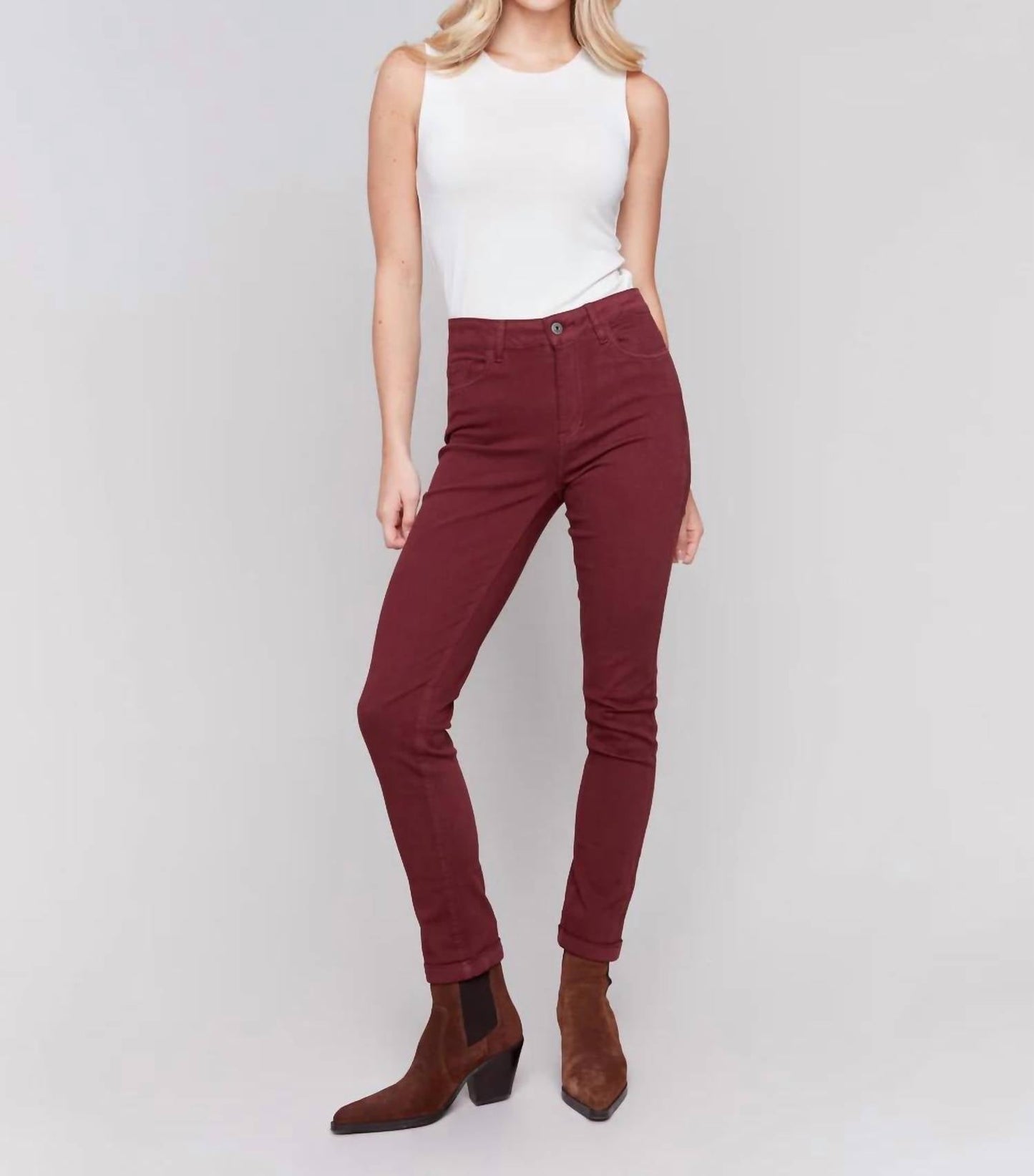 Charlie B - Mid-rise Cuff Hem Pant