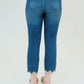 1822 Denim - Ace 25" Crop Capri Scalloped & Frayed Hem Jeans