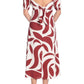 Donna Morgan - Geo Print Open Back A-line Midi Dress