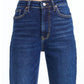 Bayeas - High Rise Straight Raw Hem Jeans