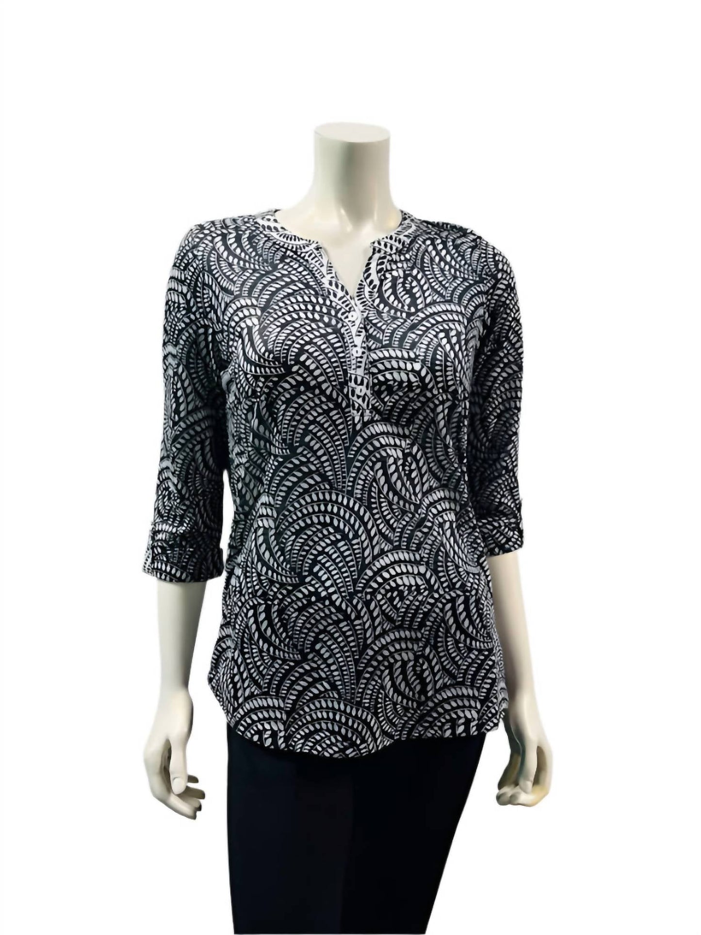 Fdj - Henley Printed Top