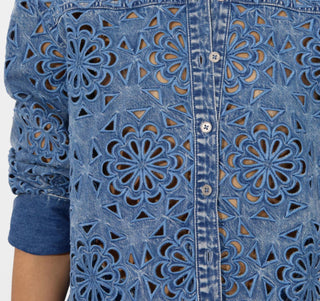 Alice + Olivia - Finely Cropped Oversized Shirt