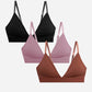 Danskin - Women's 3-pack Ribbed Seamless Bralette