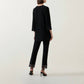 Joseph Ribkoff - Embellished Chic Zipper V-neck Top
