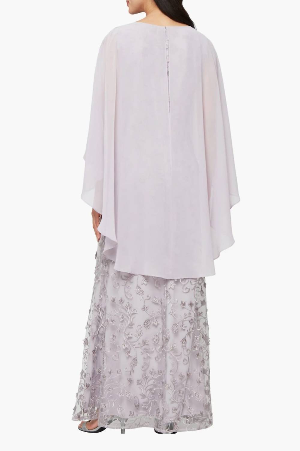 Slny - Chiffon Caplet Long Mother Of The Bride Dress