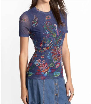 Johnny Was - ELEANOR SHORT SLEEVE MESH TEE