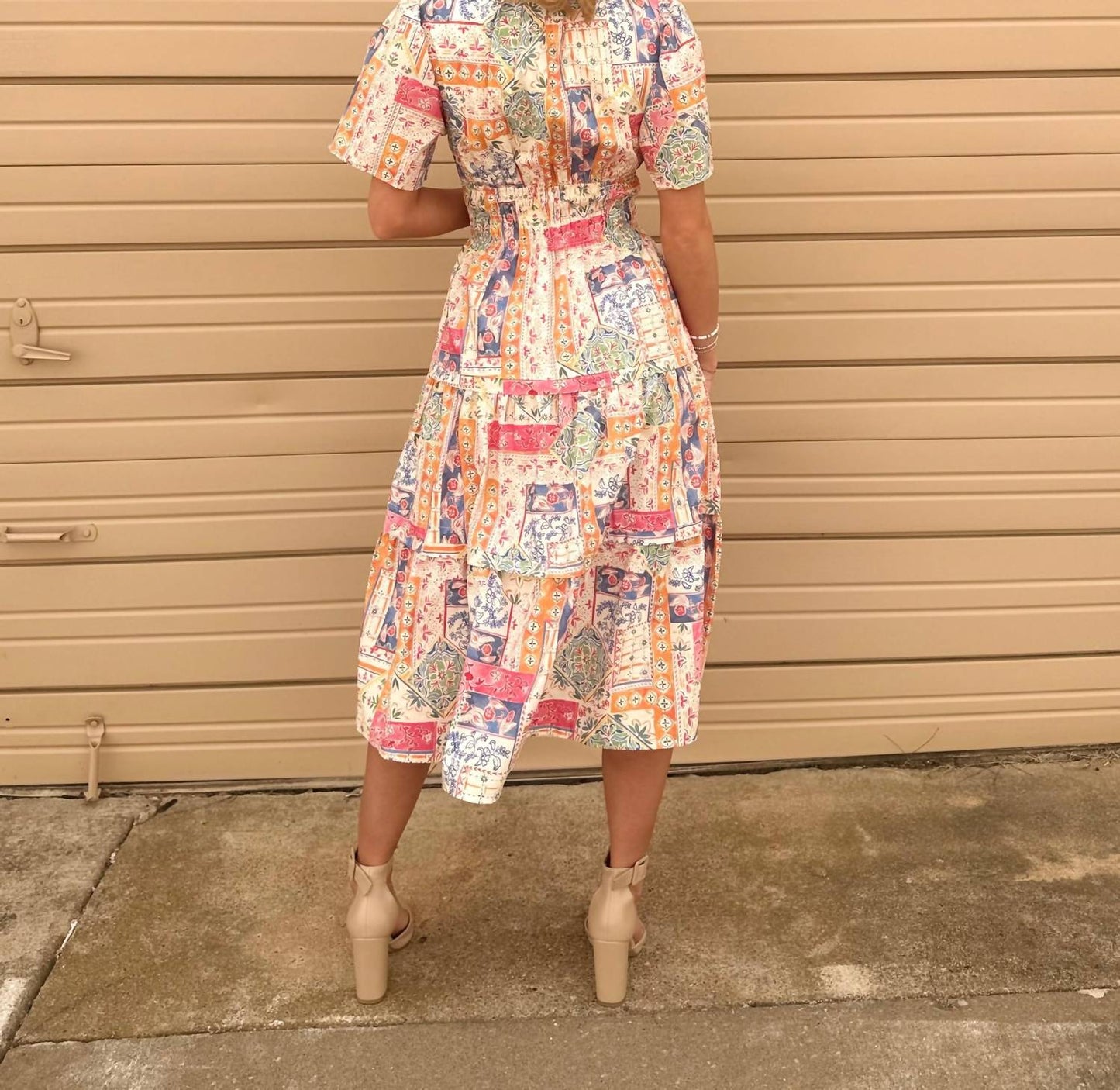 Aureum - Lucia Cotton Poplin Pintuck Midi Dress