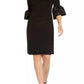 Adrianna Papell - Bell-cuff Draped Jersey Dress - Plus