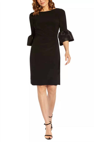 Adrianna Papell - Bell-cuff Draped Jersey Dress - Plus