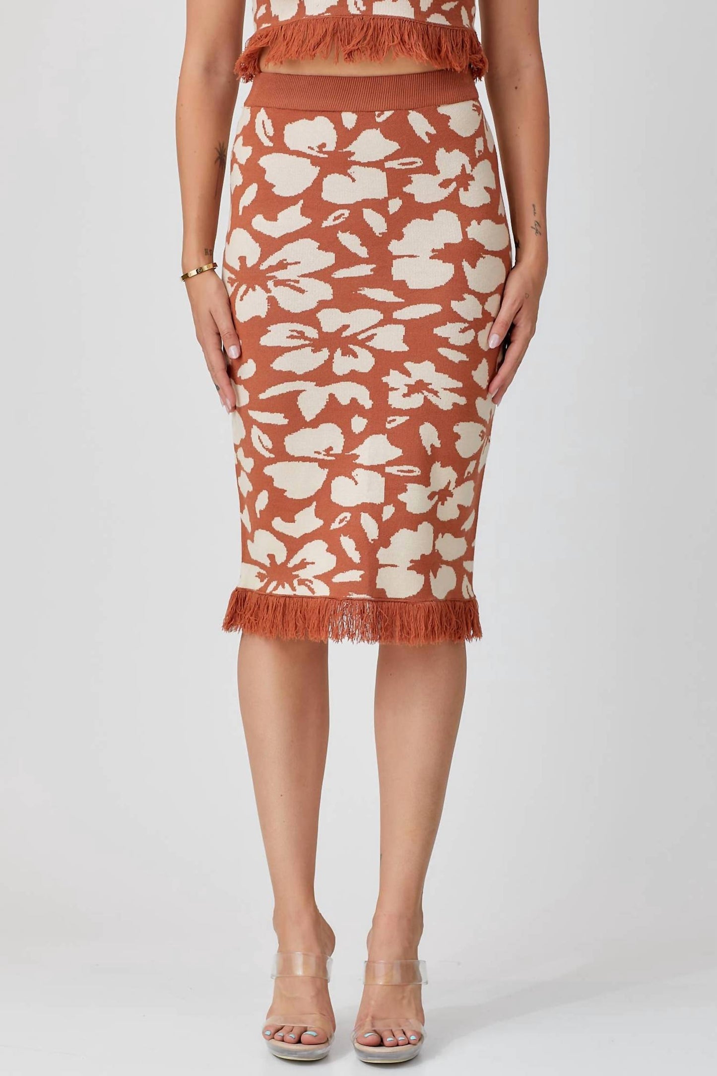 Baevely By Wellmade - Tulum Nights Knit Skirt