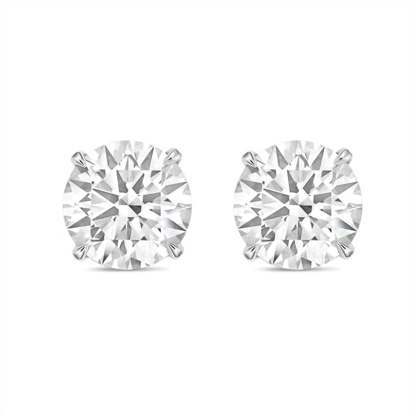 Diana M Jewels - 8.09 Cts Round Lab Diamond Stud Earrings
