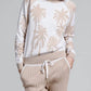 Minnie Rose - Palm Tree Reversible Crew Sweater