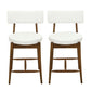 Mid Century Modern Counter Stools, Fabric Upholstered Chairs
