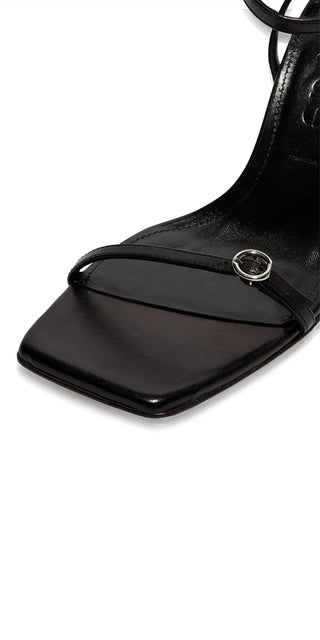 Aeyde - Sandálias de salto Hallie de couro femininas