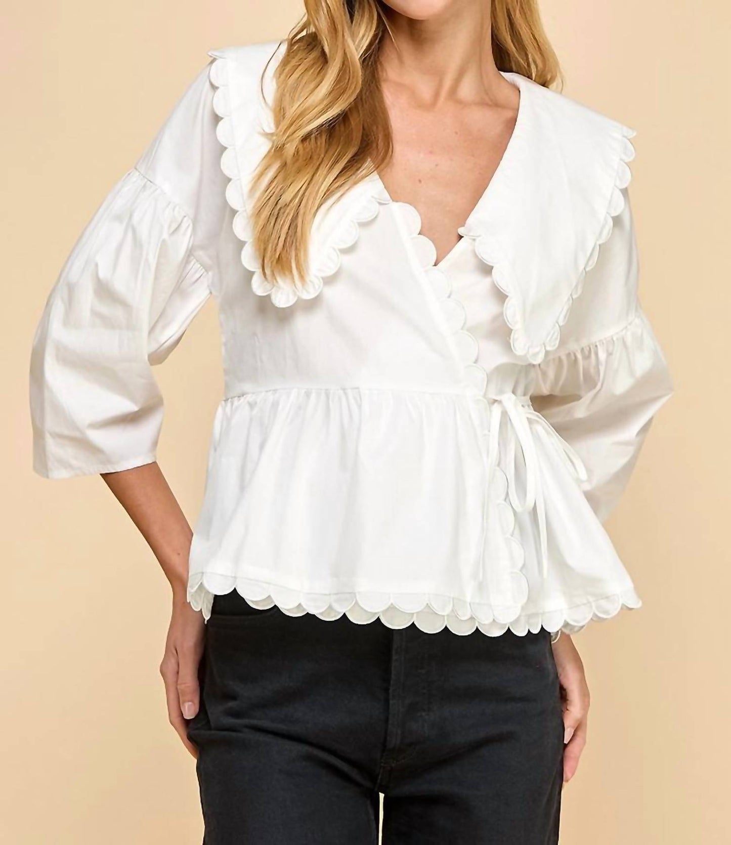 Tcec - Exclusive Charm Peter Pan Collar Top