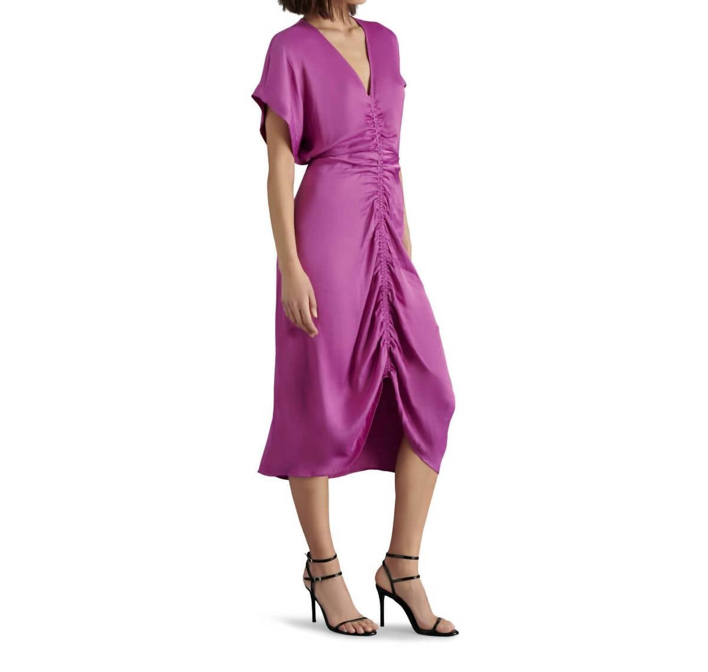 Steve Madden - Aimee Ruched Front Midi Dress