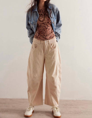 Free People - Calça Jeans Good Luck de Cintura Média com Cordão