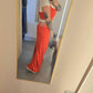 Blue B - Rhinestone Fringe Cut Out Side Open Back Jumpsuit