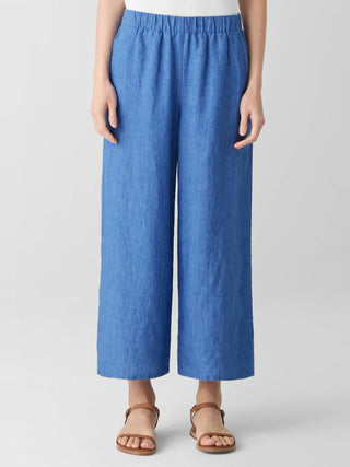 Eileen Fisher - Washed Organic Linen Délavé Wide-leg Pant