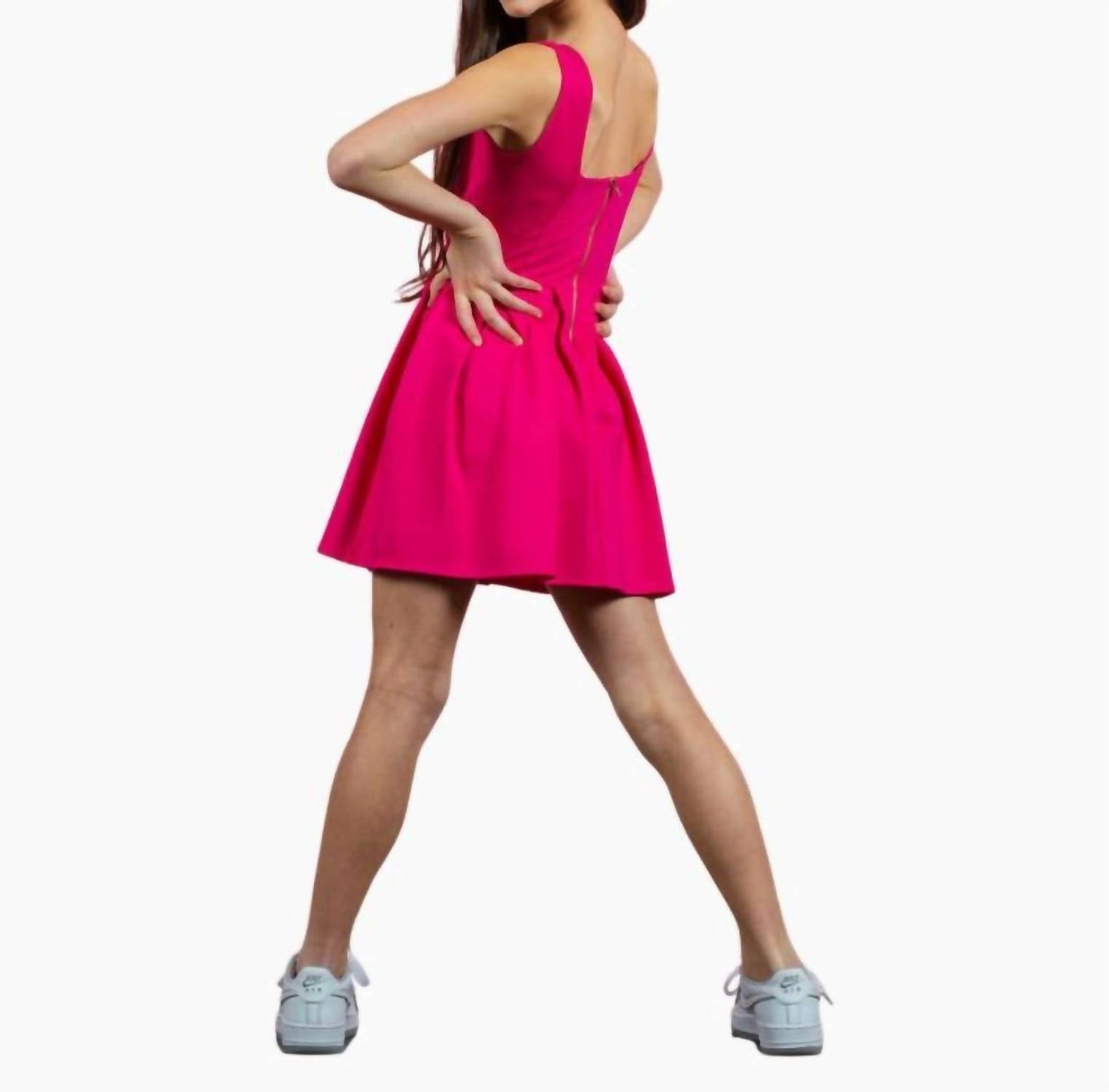 Miss Behave Girls - Betty Square Neck Pleated Dress