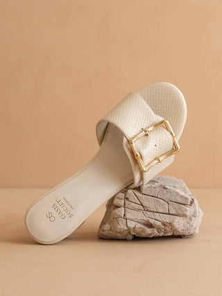 Oasis Society - Tucson Low Heel Sandal With Bamboo Buckle