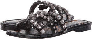 Sam Edelman - Sandálias femininas Bay com bico redondo e salto baixo de couro
