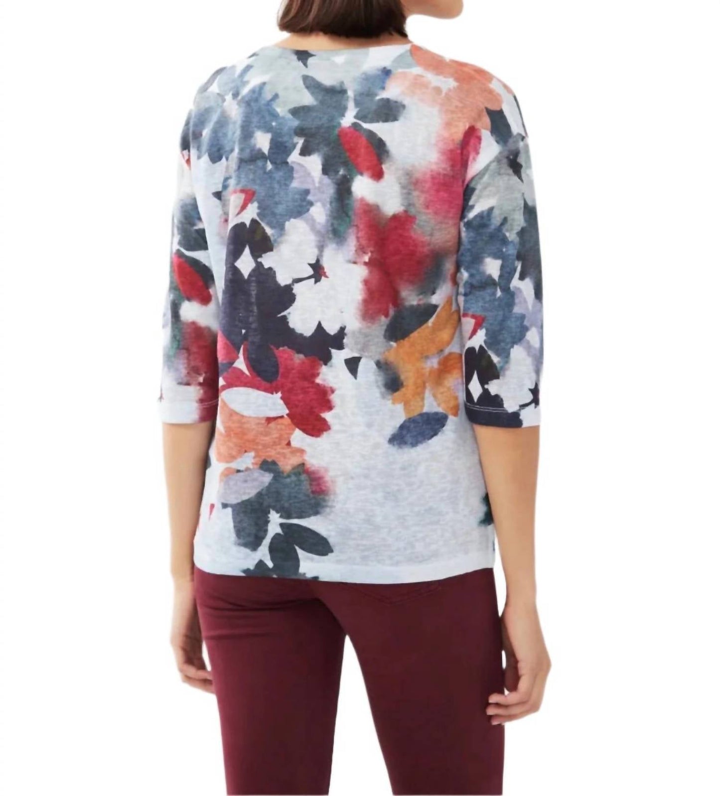 Fdj - Drop Shoulder Three Quarter Sleeve Top