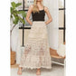Adora - Crochet Lace Maxi Skirt With Drawstring Waist