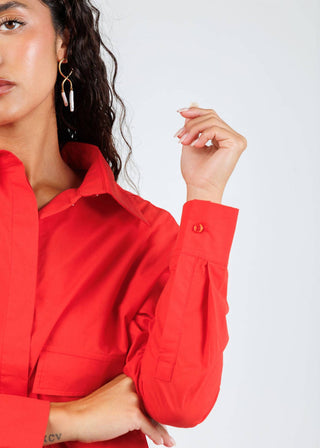 Oui - Women's Crop Boxy Blouse