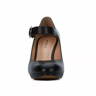 Andrea - Salto Feminino de Couro com Tira no Tornozelo