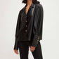Fifteen Twenty - Faux Leather Long Sleeve Shirt
