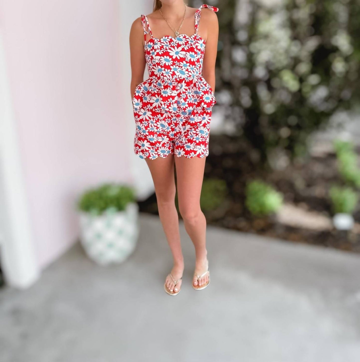 Entro - Women's Star Spangled Blooms Top