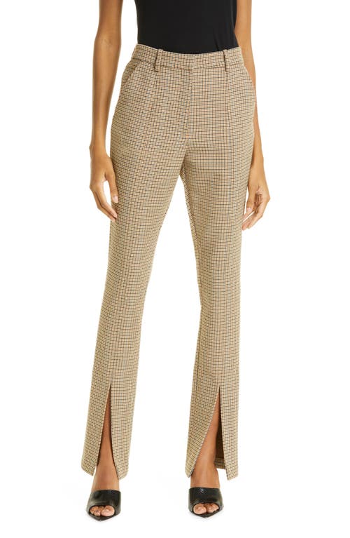 A.L.C. Edwin Pants in Brown/Teal/Bordeaux, Size 4