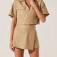 Astr - Deborah Linen Blend Safari Skort