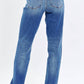Judy Blue - Mid Rise Release Hem Dad Denim Jeans