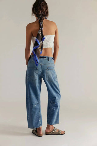 Free People - Calça Moxie de cintura baixa