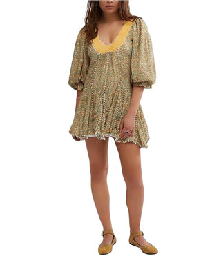 Free People - MINI VESTIDO CORAL BALI