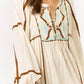 Lalavon - Scandi Style Embroidered Maxi Dress