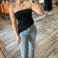 Blue Blush - Asymmetrical Tube Top