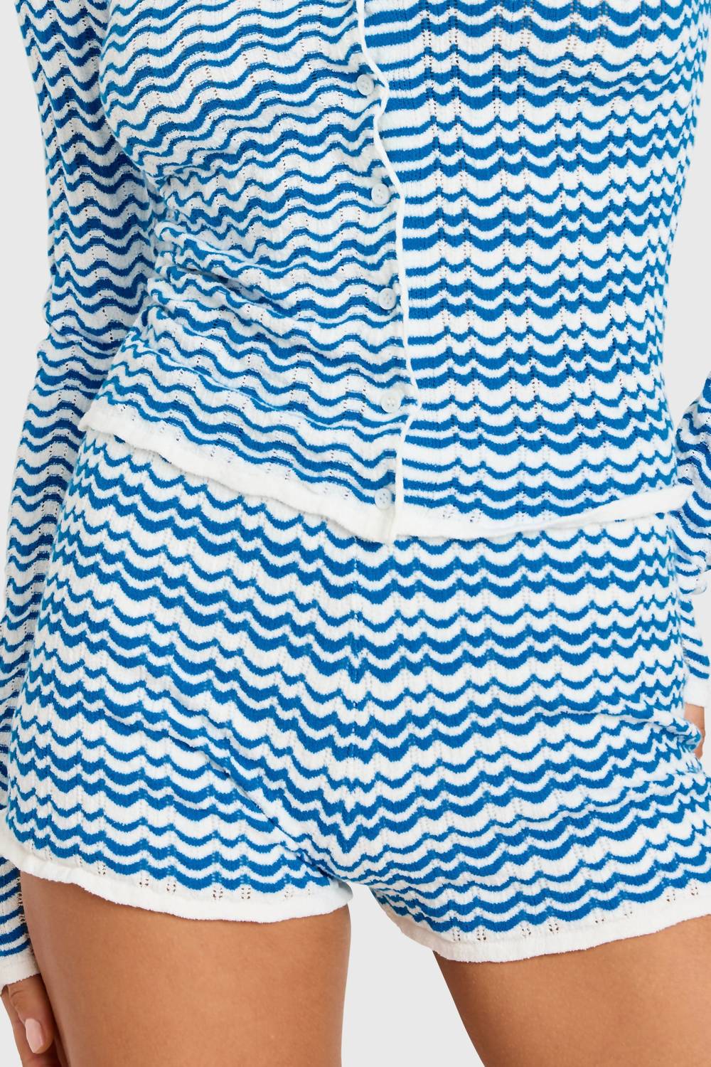 Amanda Uprichard - Breezy Striped Scallop Shorts